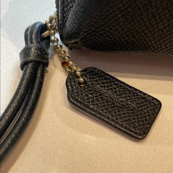 Coach Leather Wristlet Long Wallet, Front Phone Pouch, Zip Around, Black - Picture 4 of 14